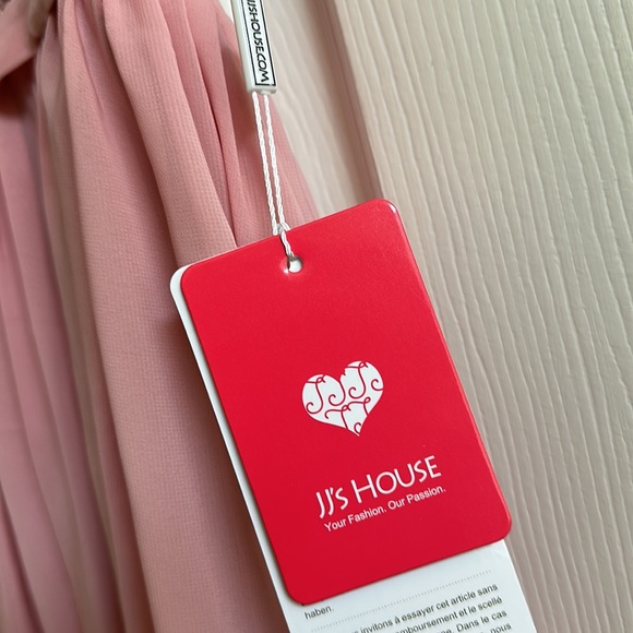 A-line V-Neck Floor-Length Chiffon Lace Bridesmaid Dress - Picture 4 of 4